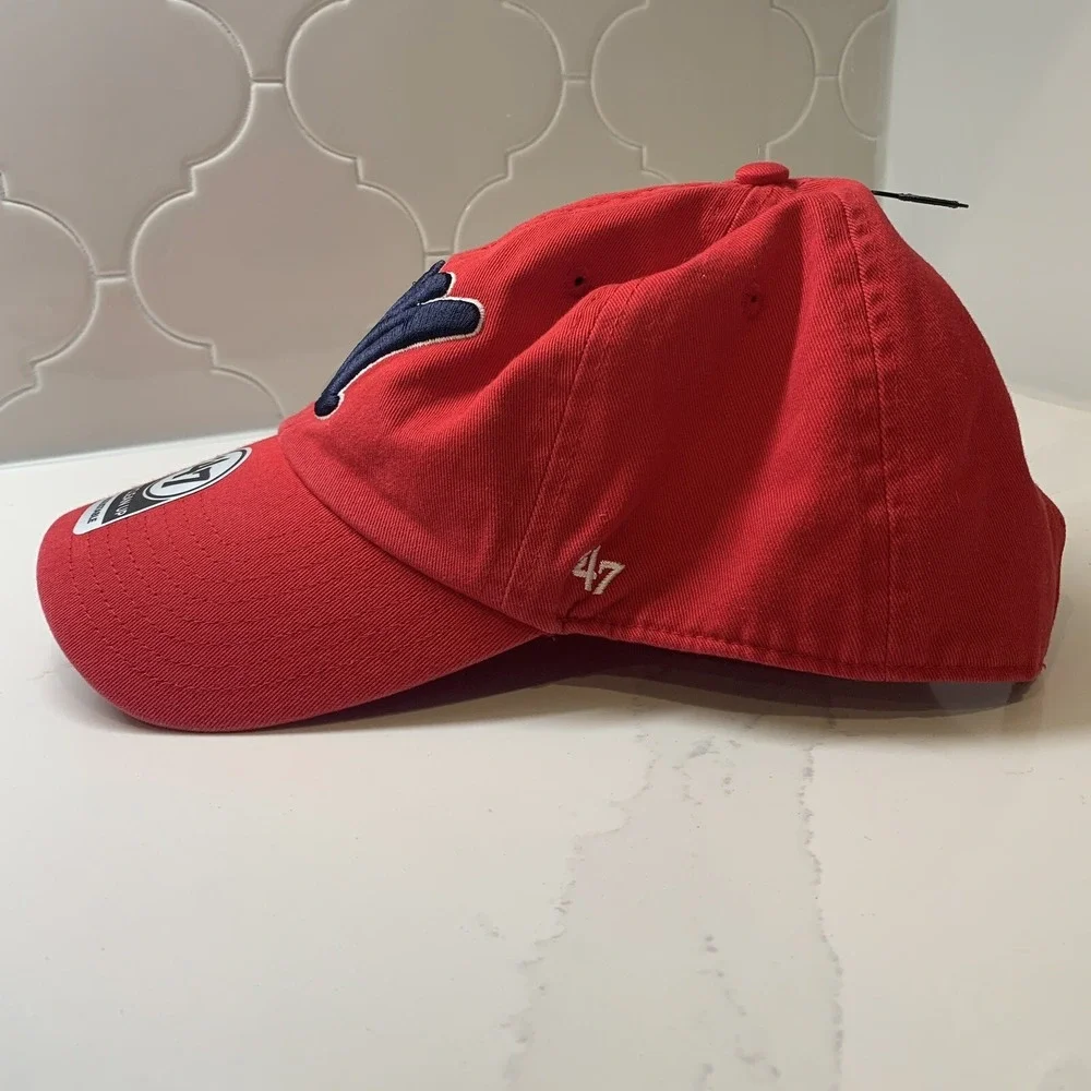'47 Brand Ole Miss Rebels NCAA Adjustable Red Clean Up Hat Cap OSFM